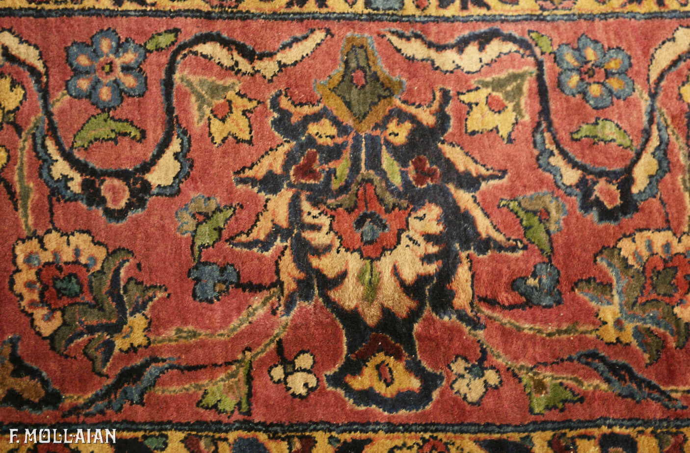 A Massive Antique Persian Kashan Manchester Carpet n°:97593275